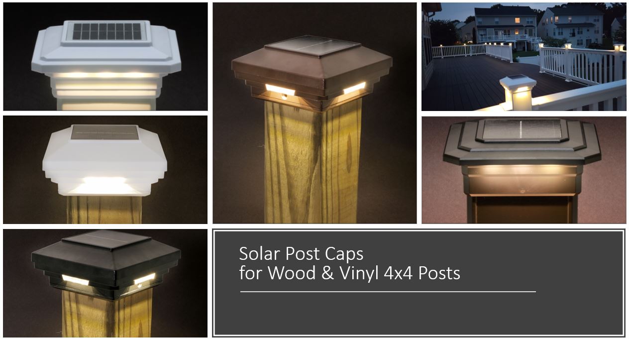 4x4 Vinyl Solar Post Cap Lights